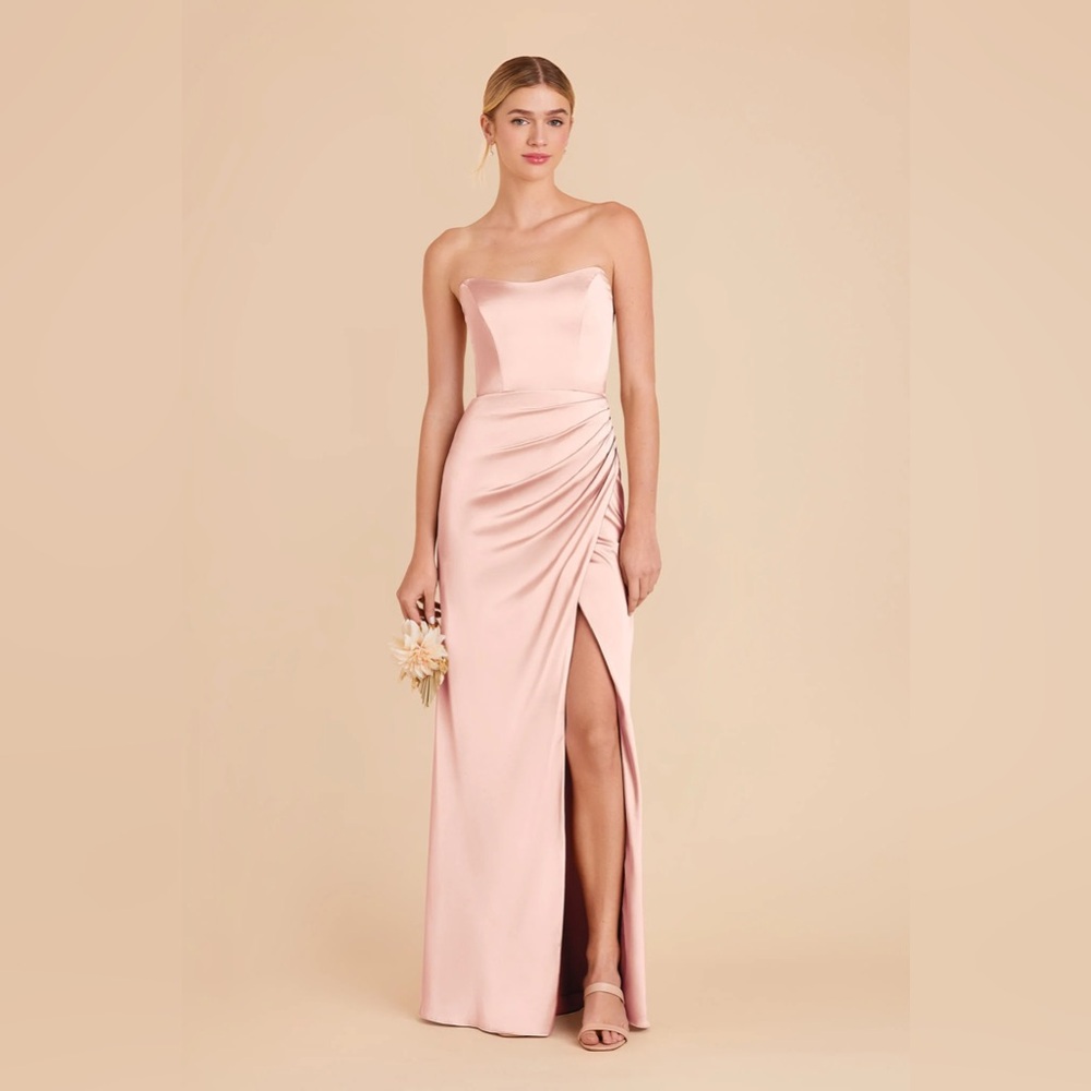 Birdy Grey Blush Pink Matte Satin Anne Dress